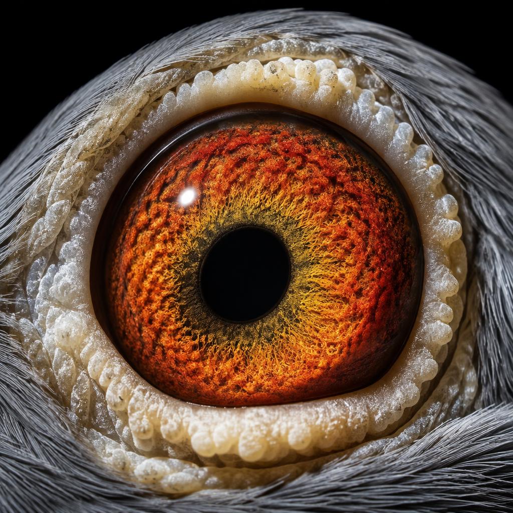 Close-up of a pigeon eye